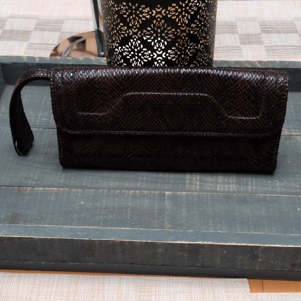 Banana Republic Espresso Textured Clutch